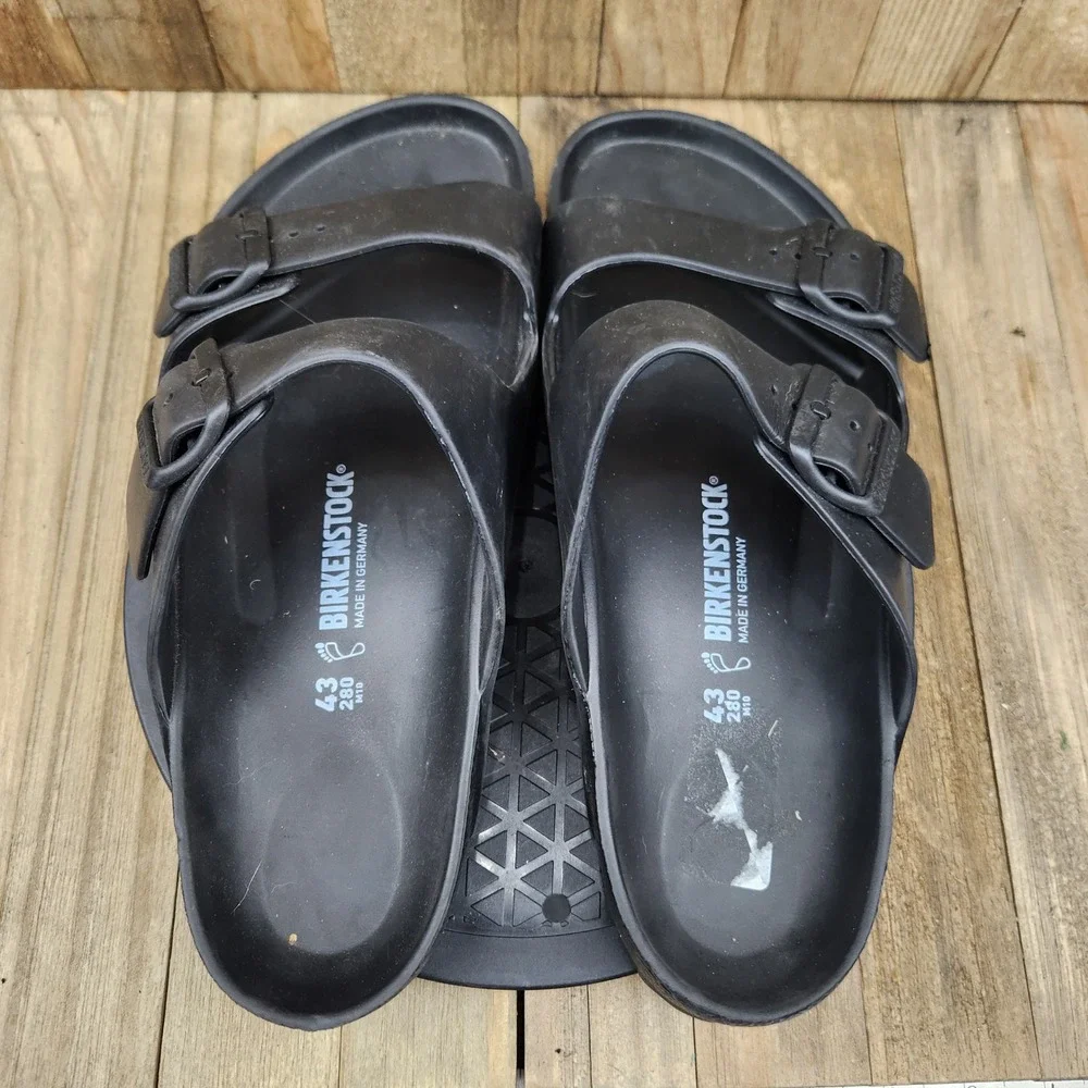 Birkenstock Arizona EVA Black Sandals Mens size 10 Euro 43 Waterproof Slides
